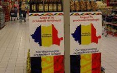Carrefour pune drapelul Romaniei la raft pentru a semnaliza produsele locale