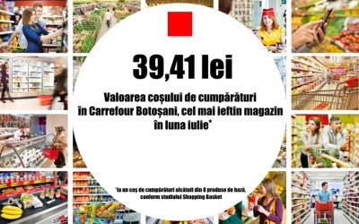 Hypermarketul Carrefour Botoșani, cel mai ieftin magazin în luna iulie