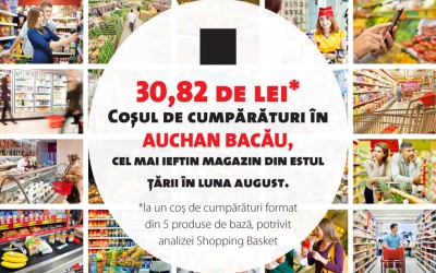 Auchan Bacău, cel mai ieftin magazin în luna august