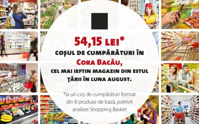 Cora Bacău, cel mai ieftin magazin din estul țării în luna august