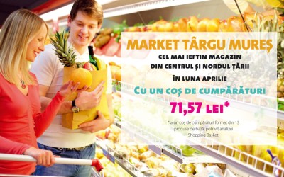 Market Târgu Mureș, cel mai ieftin magazin din centrul și nordul țării în luna aprilie
