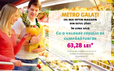 Metro Galați, cel mai ieftin magazin din estul țării în luna iulie