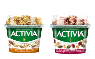 Sortimente noi de iaurt cu mix de cereale, semințe și fructe confiate, de la Activia