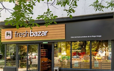 Cum arată Fresh Bazar, aprozarul inaugurat de Mega Image în București