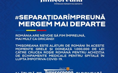 Timișoreana dă startul ințiativei naționale de strângere de fonduri #separațidarîmpreună 