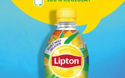 Lipton introduce sticla din plastic 100% reciclat și reciclabil 