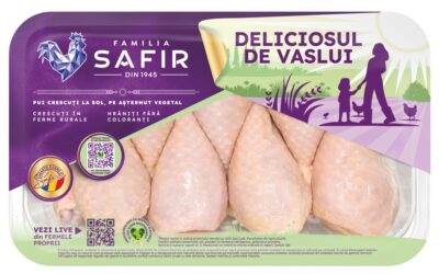 Familia Safir, unul dintre cei mai importanți producători români de carne de pui, anunță lansarea noilor ambalaje pentru toate gamele sale de produse